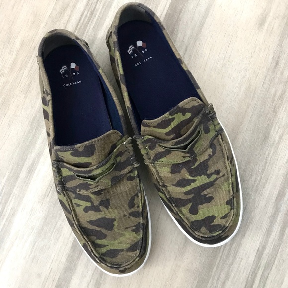 cole haan camo loafers